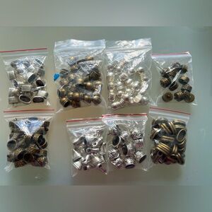 Lot Of Jewelry Craft Making Supplies. Cord/leather Ends.